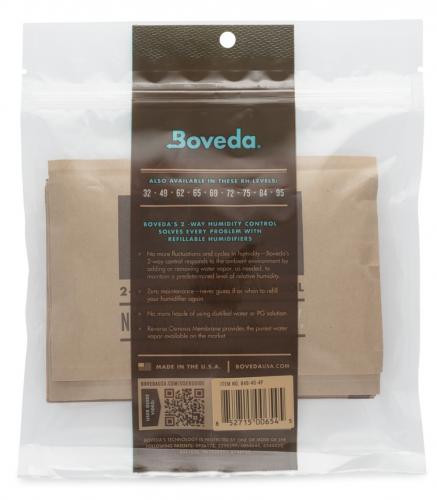 Boveda Size 40 4-Pack, 49% RH High Absorbency in wiederverschlie�barer T�te
