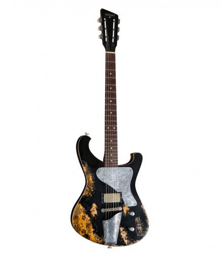 Maybach Baron Masterbuilt Black over Black and Gold Paisley